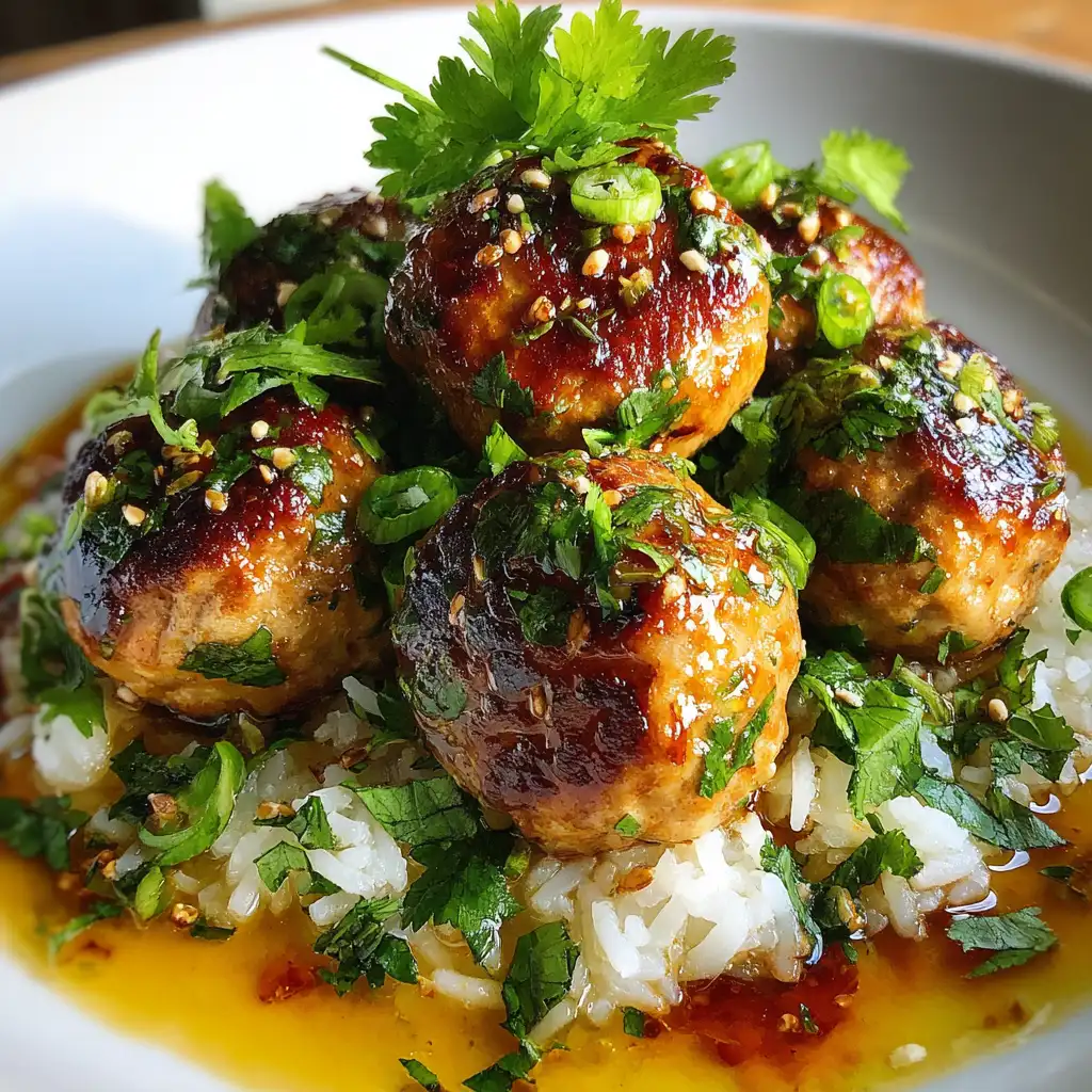 Lemongrass meatball bowls