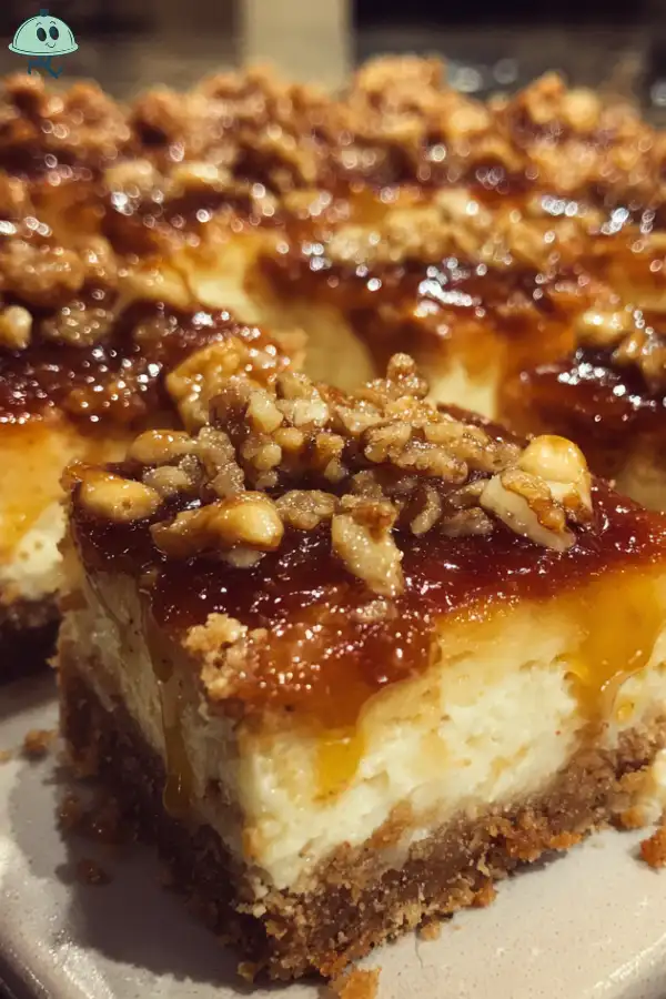 Maple Walnut Cheesecake Bars
