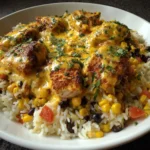 Mexican queso chicken and rice recipe