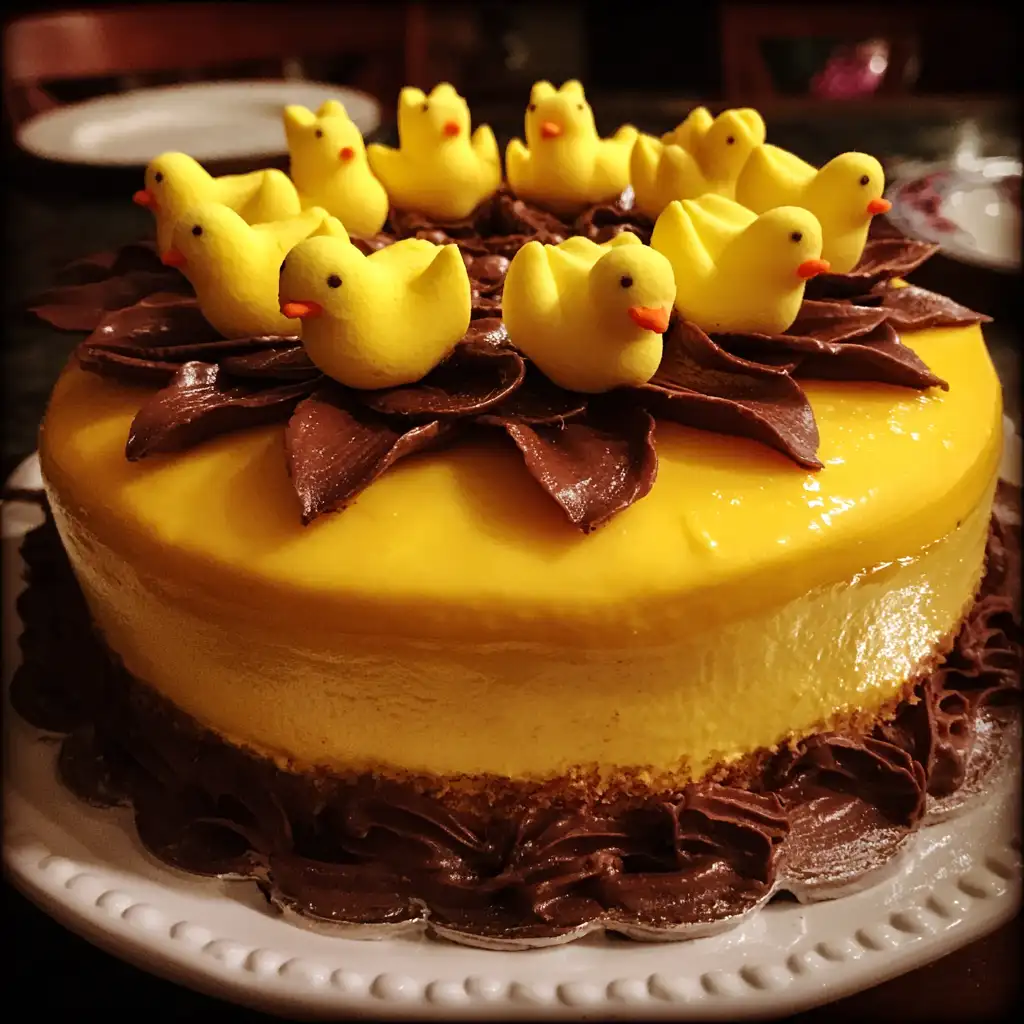 Peeps Sunflower Layer Cake