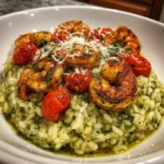 Pesto Shrimp Parmesan Risotto