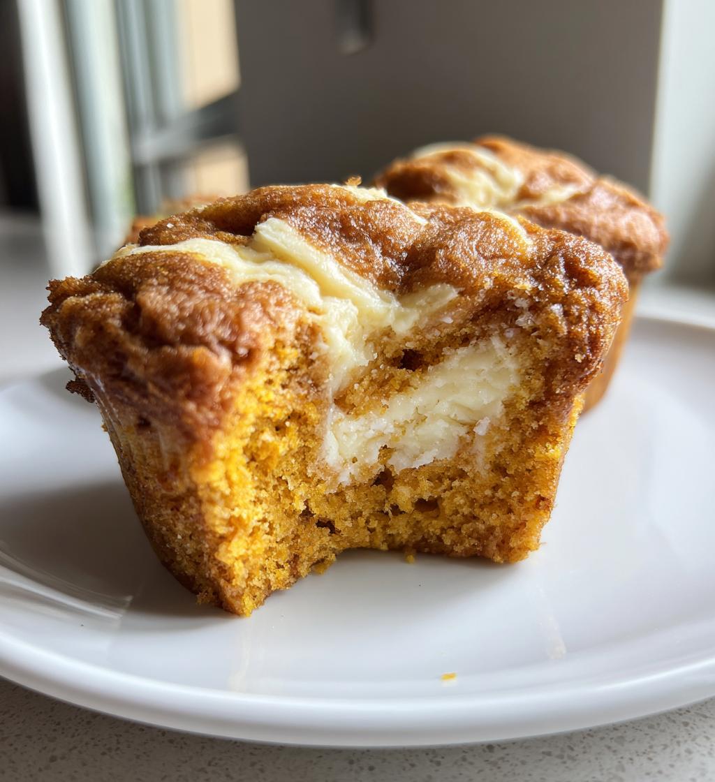 Pumpkin Cream Cheese Swirl Muffins