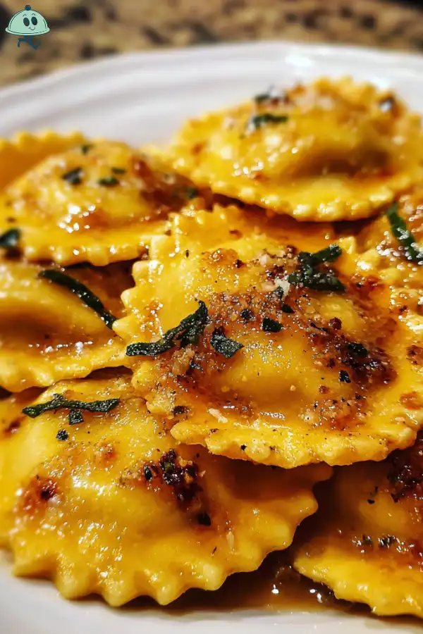 Pumpkin Ravioli with Brown Butter Sauce Recipe