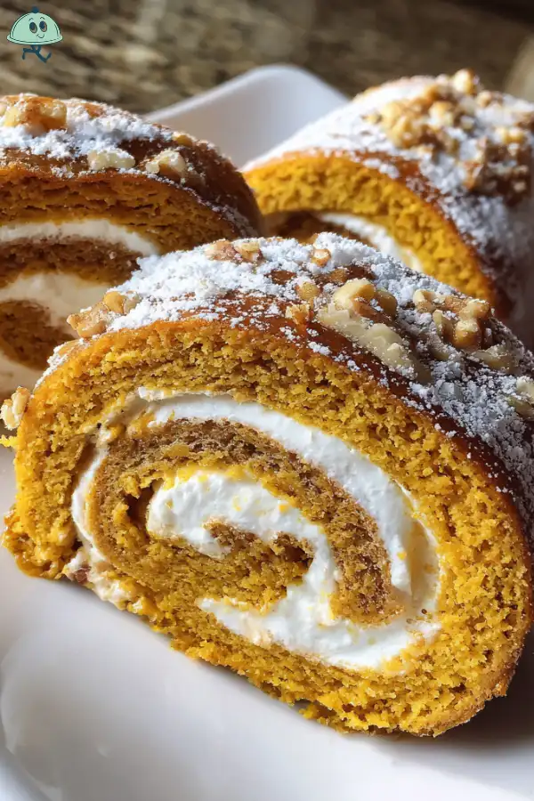 Pumpkin Roll Cake Recipe with Cream Cheese Filling