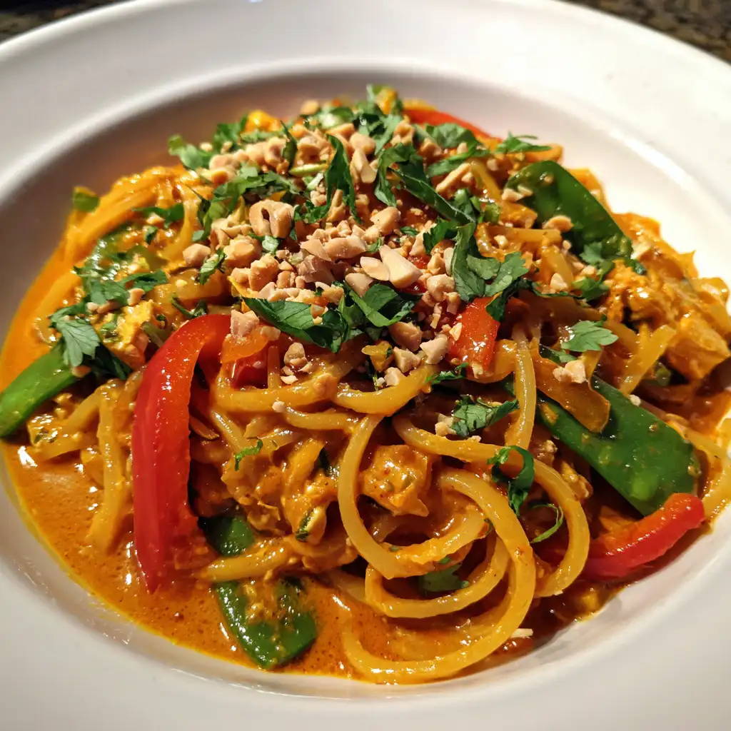 Red curry noodles