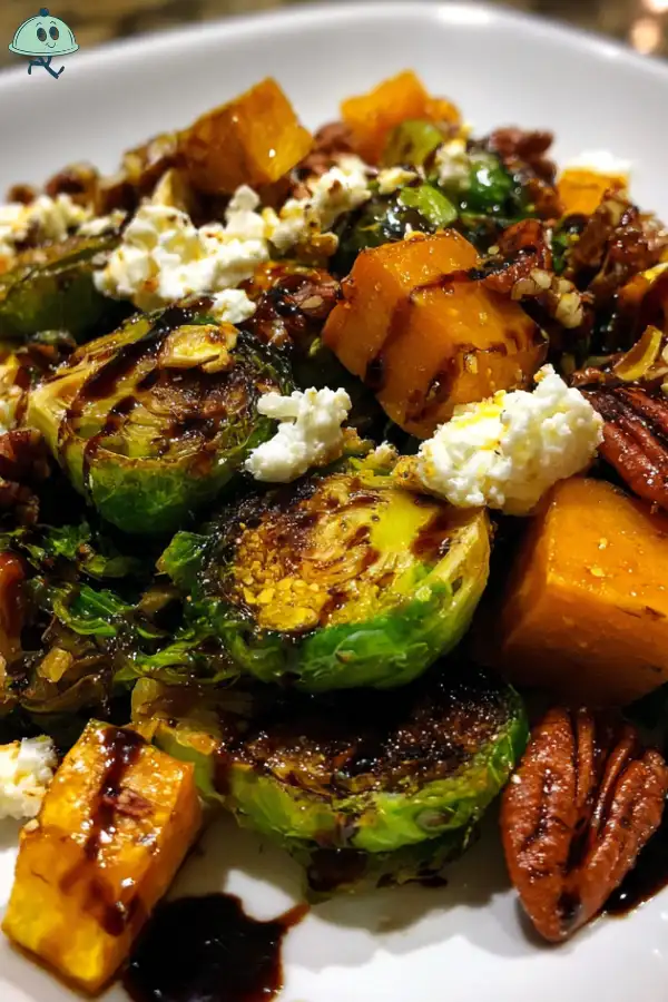 Roasted Pumpkin and Brussels Sprouts Salad Recipe