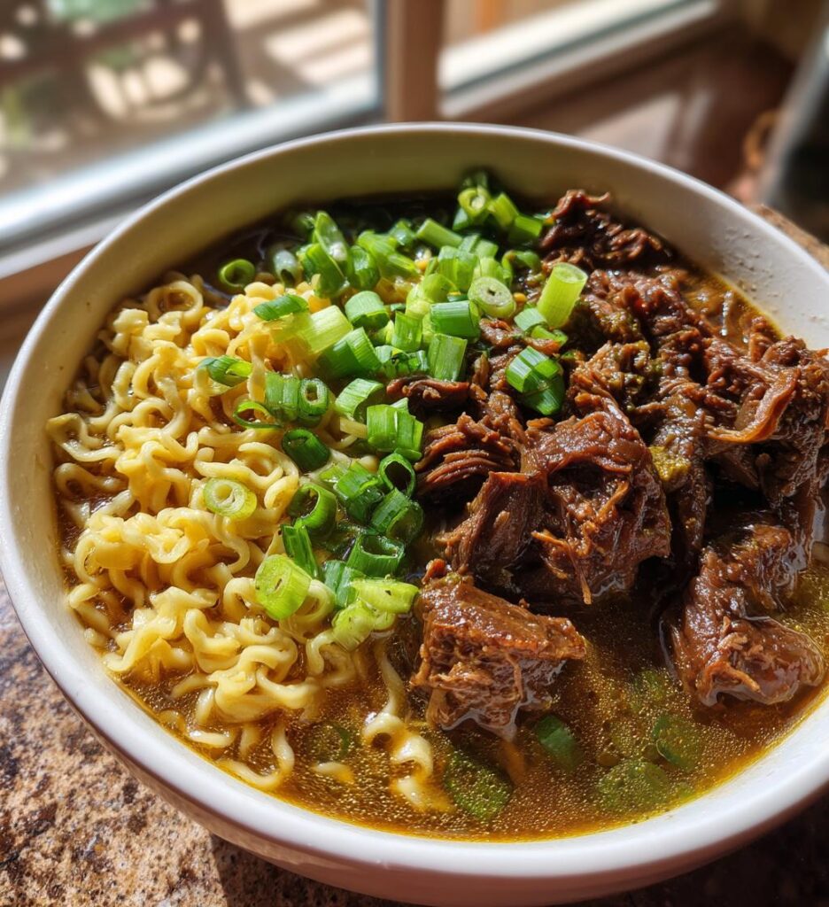 Slow Cooker Beef Ramen