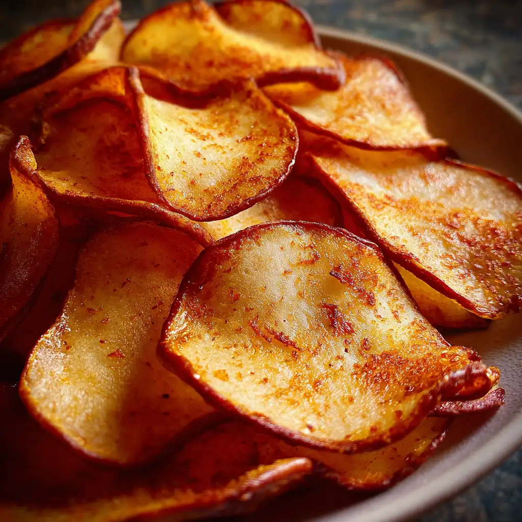 Spiced Pear Crisps in Air Fryer