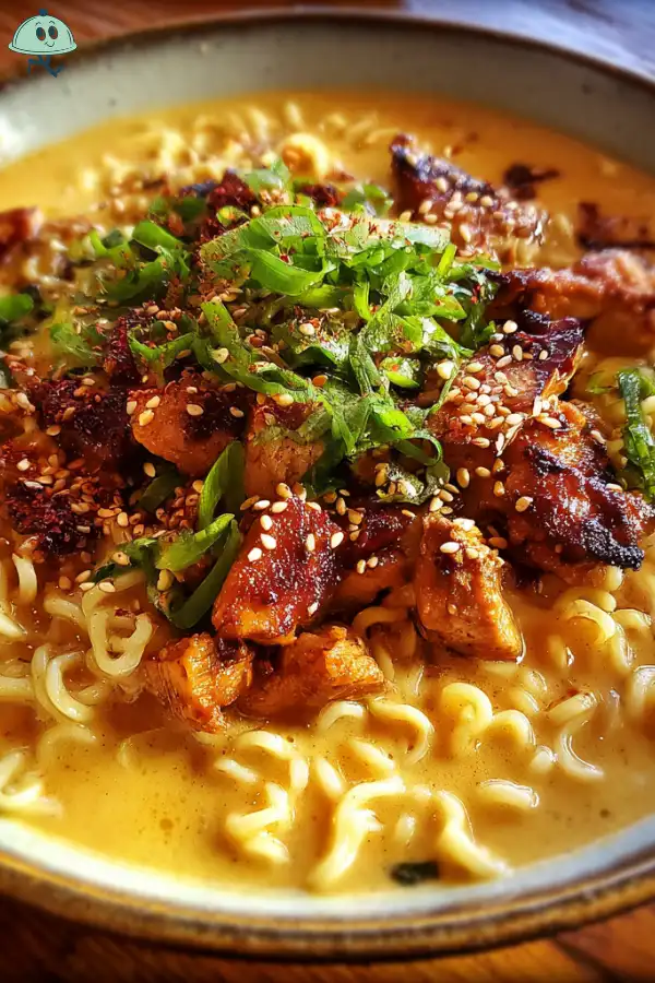 Spicy Chicken Ramen Bowl with Cream Sauce