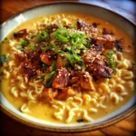 Spicy Chicken Ramen Bowl with Cream Sauce