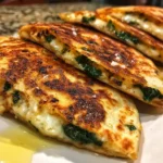 Spinach feta quesadillas