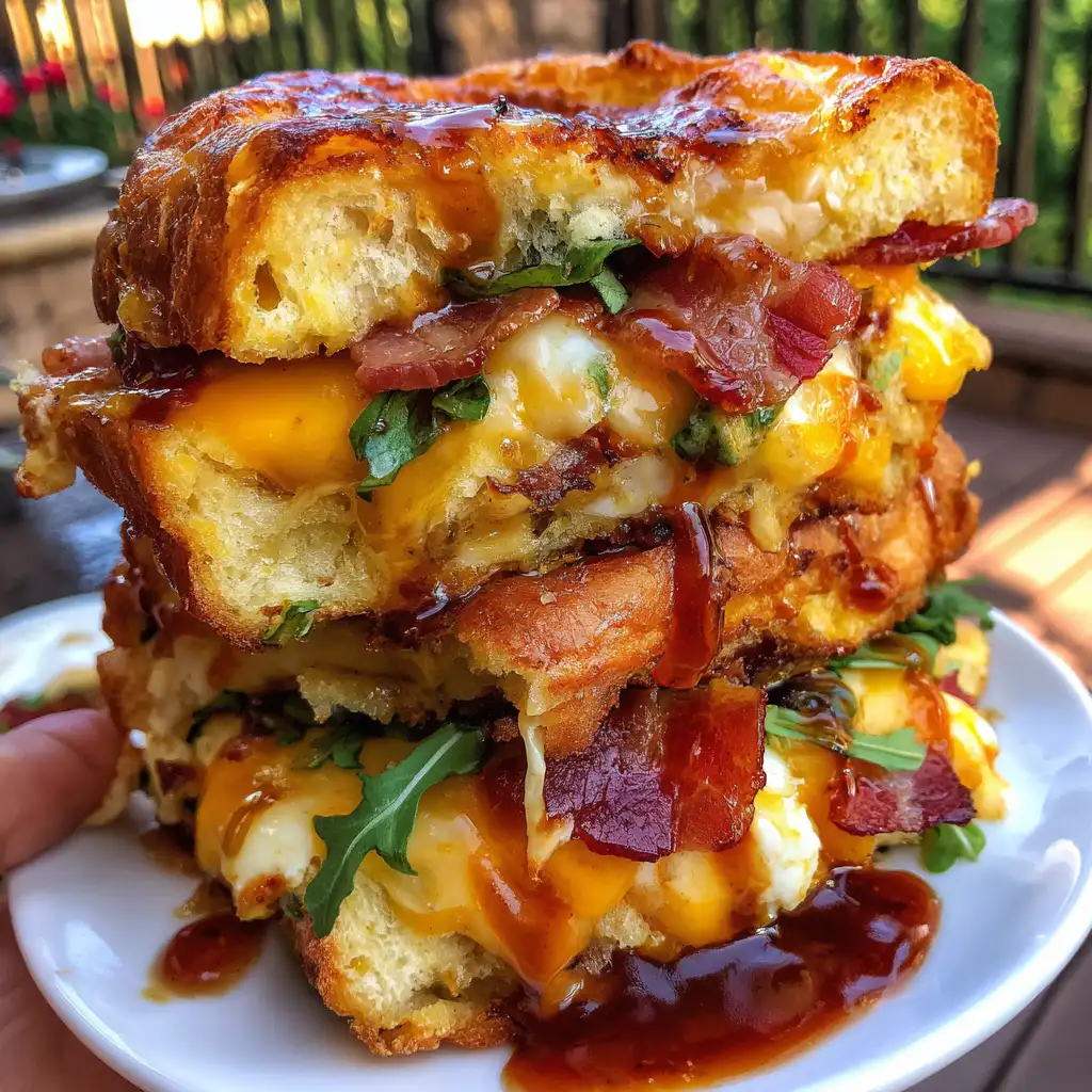 Triple Cheese Bacon Explosion Sandwich Recipe