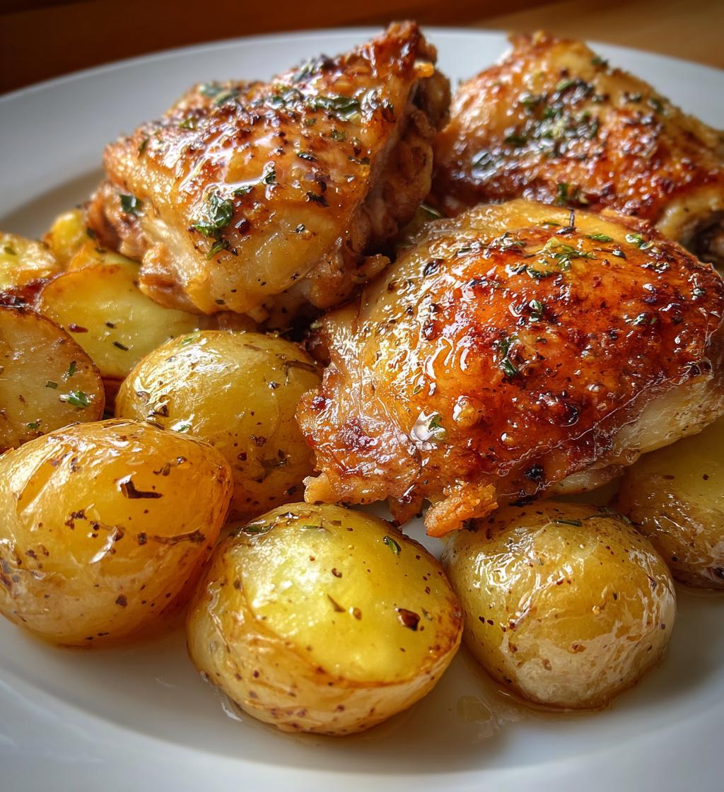 air fryer chicken and potatoes - detail 1