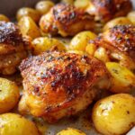 air fryer chicken and potatoes