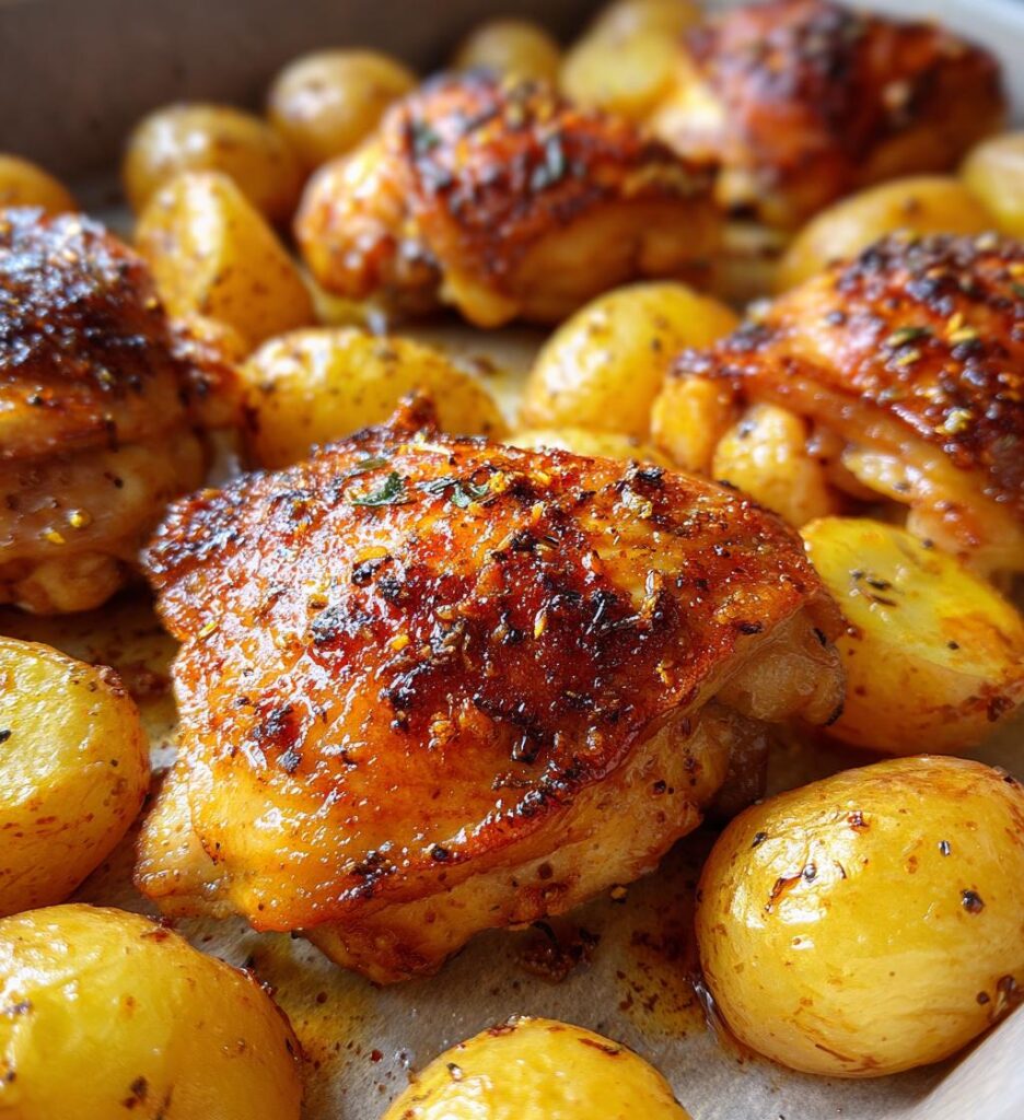 air fryer chicken and potatoes