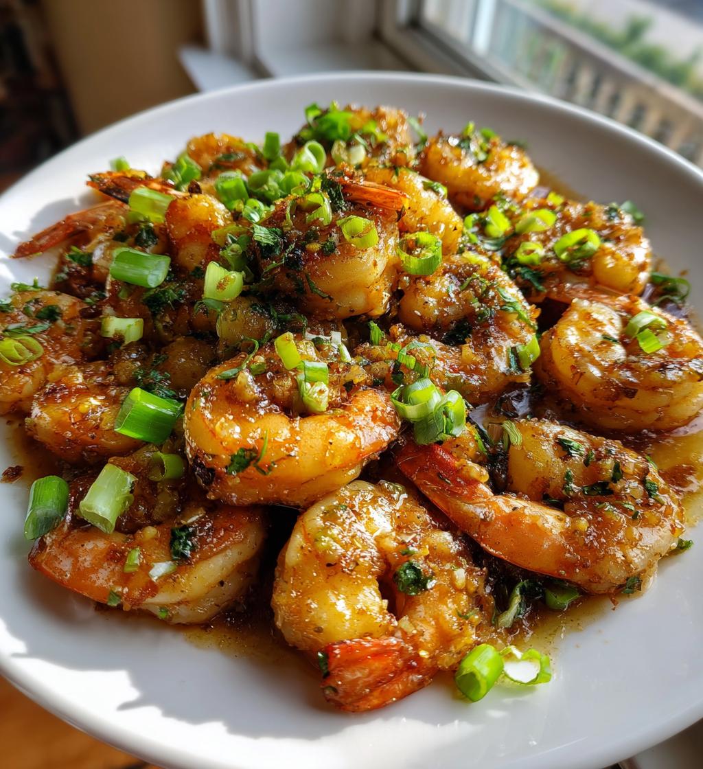 air fryer hawaiian garlic shrimp - detail 1