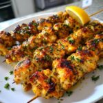 air fryer lemon pepper chicken skewers