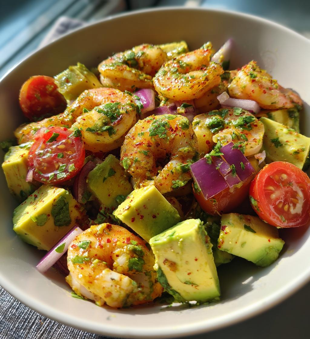 avocado salsa shrimp salad