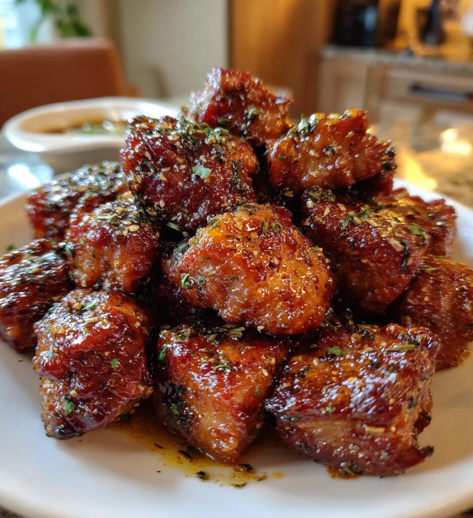 balsamic roasted pork skillet nuggets