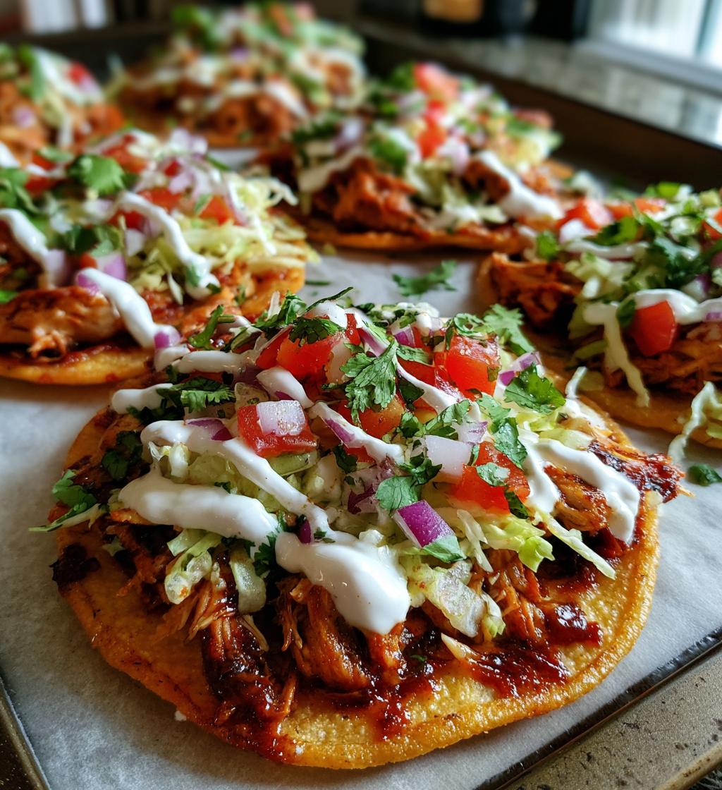 bbq chicken tostadas - detail 1