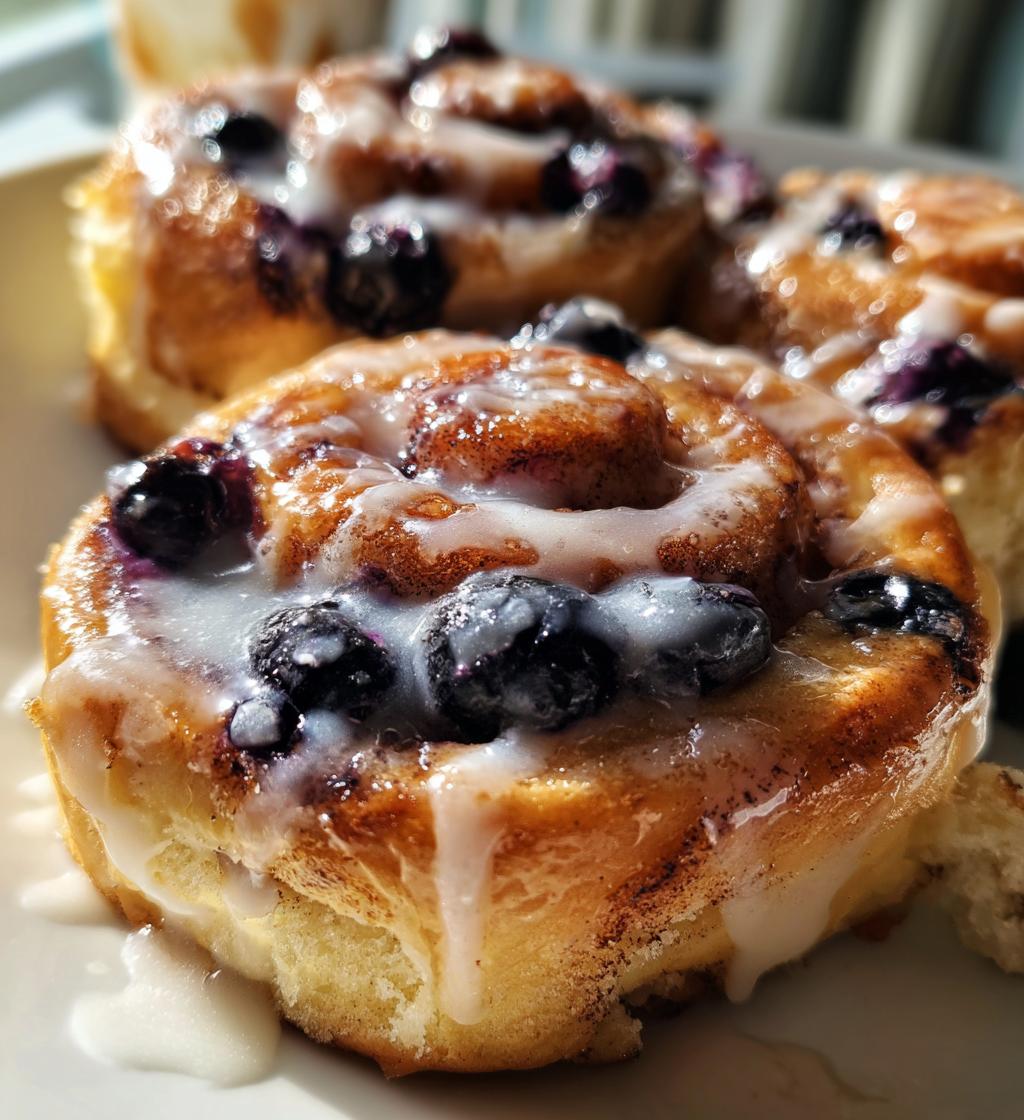 blueberry cinnamon rolls - detail 1