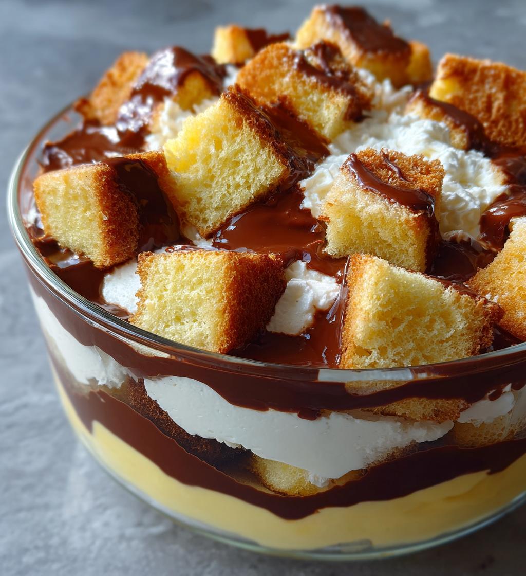 boston cream pie trifle - detail 1