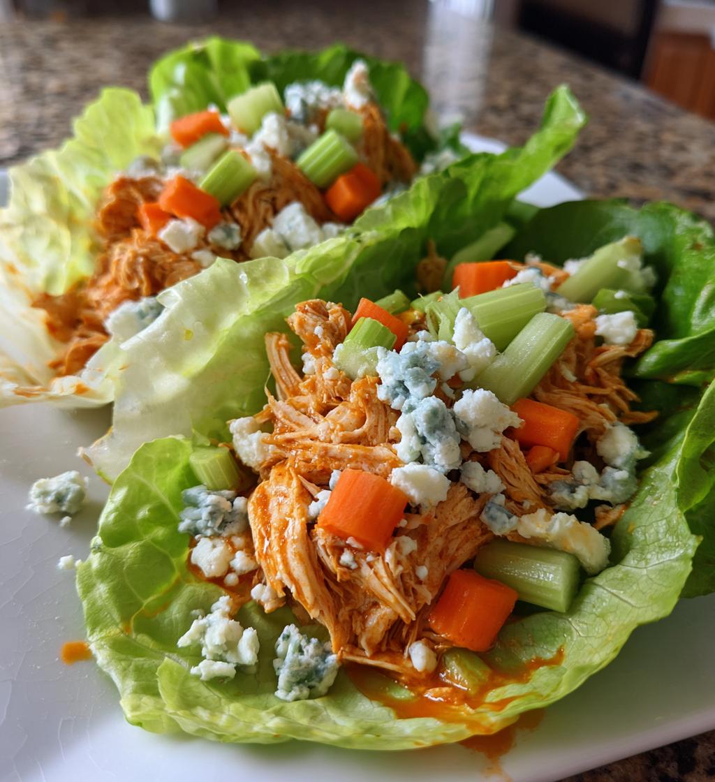 buffalo chicken lettuce wraps - detail 1