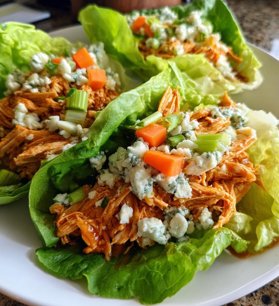 buffalo chicken lettuce wraps