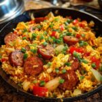 cajun sausage and rice skillet