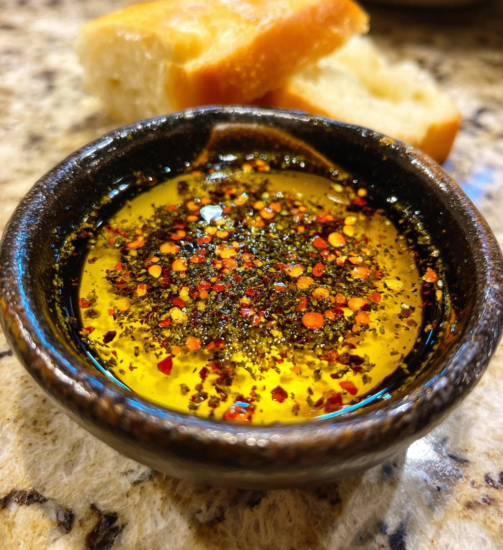 carrabbas bread dipping oil - detail 1