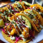 cauliflower tacos with cilantro lime crema
