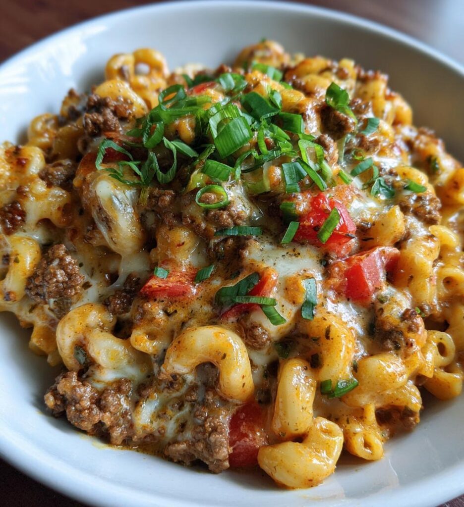 cheesy beef taco pasta
