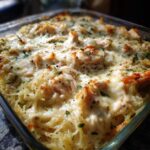 chicken alfredo spaghetti squash casserole