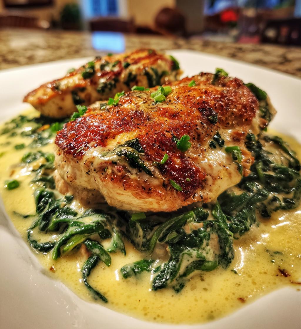 chicken florentine style - detail 1