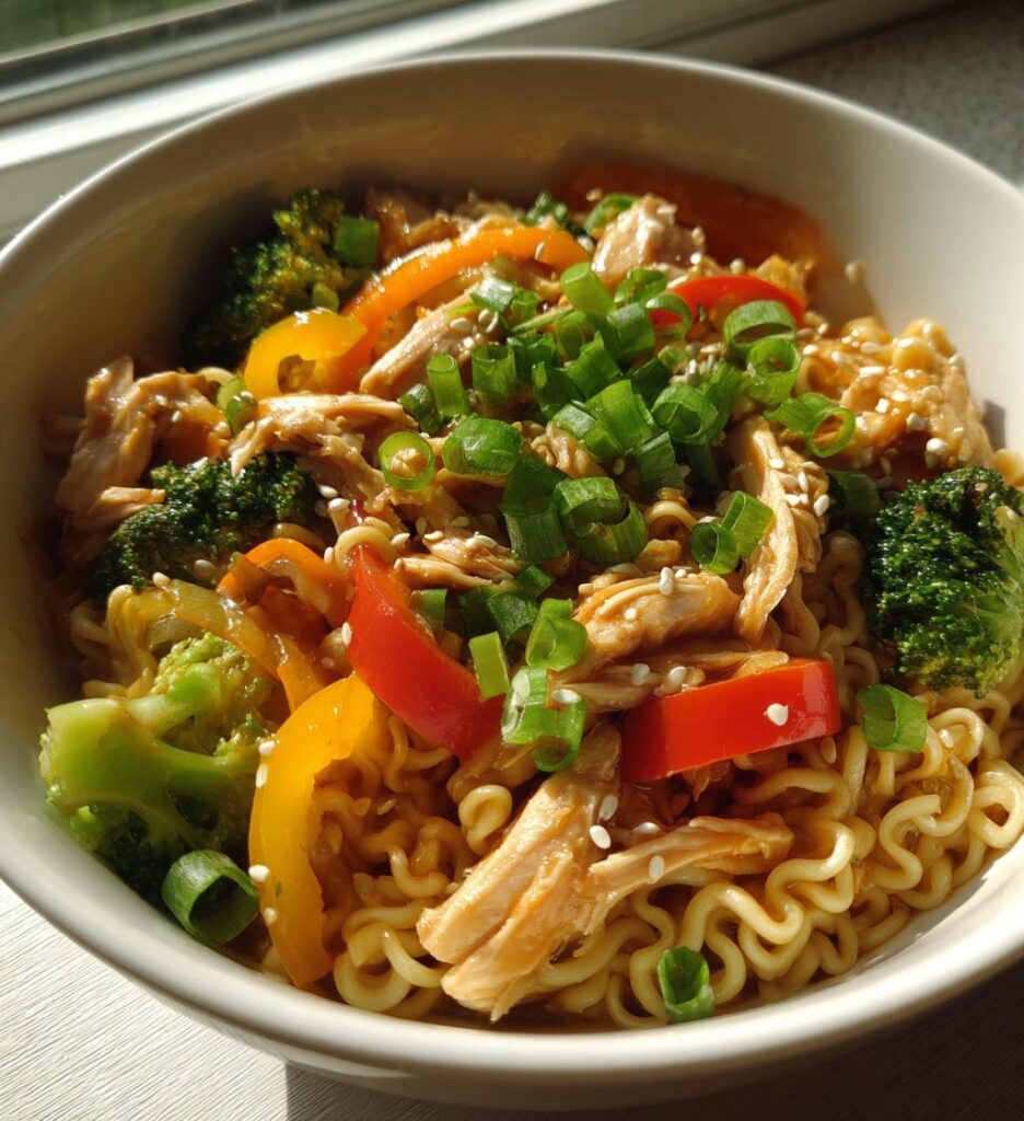 chicken ramen stir fry