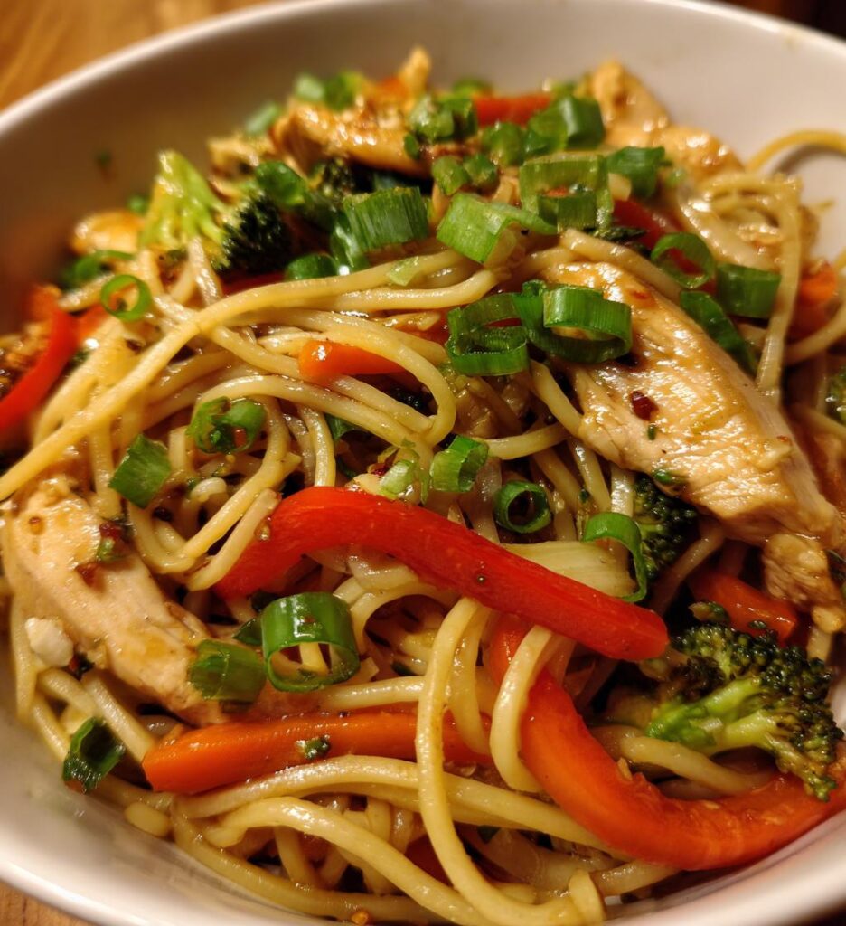 chicken spaghetti lo mein