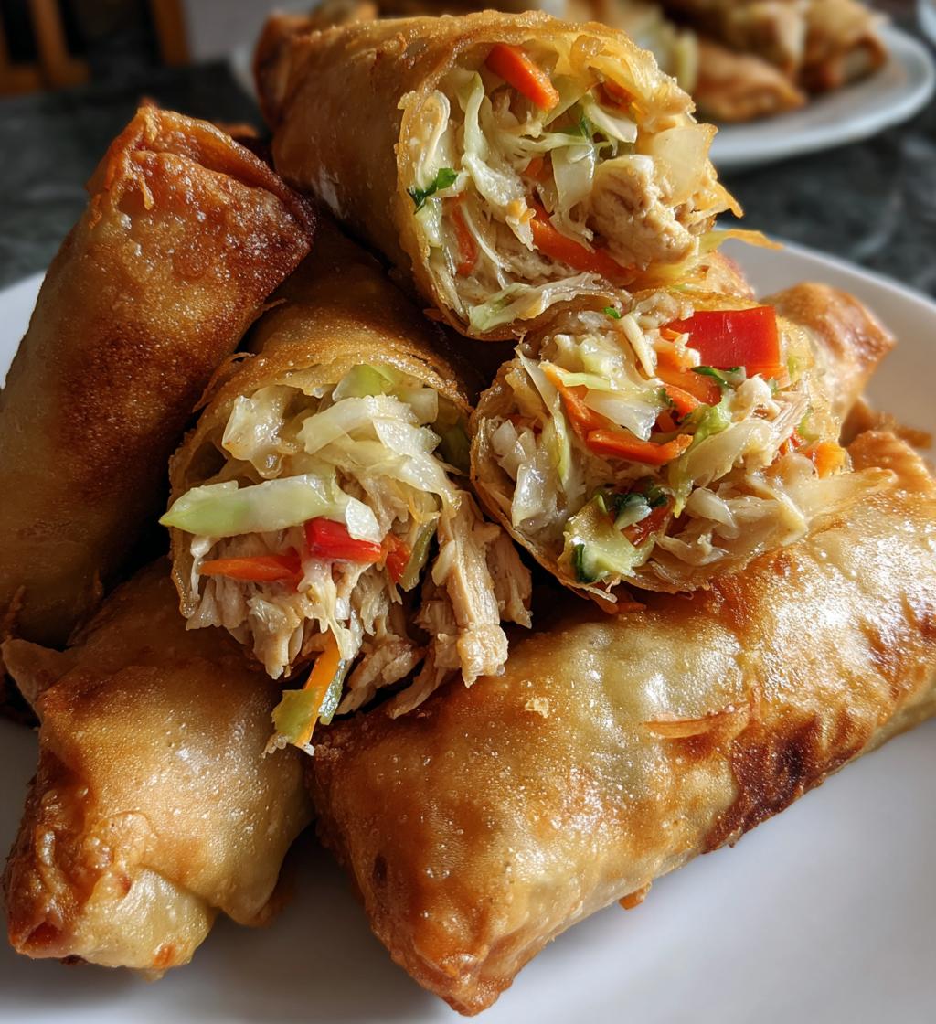 chicken spring rolls - detail 1