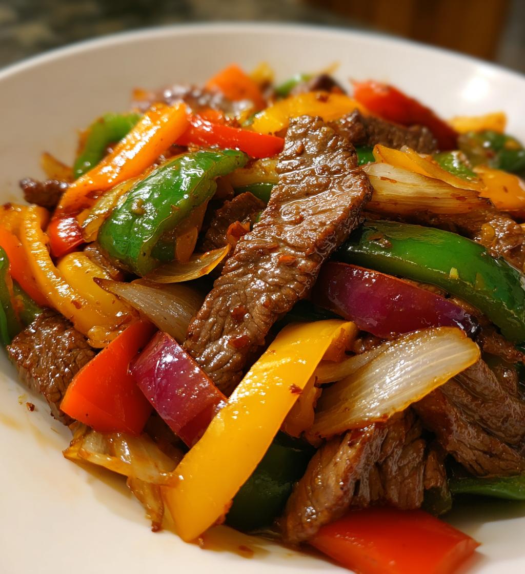 chinese beef and onion stir fry - detail 1