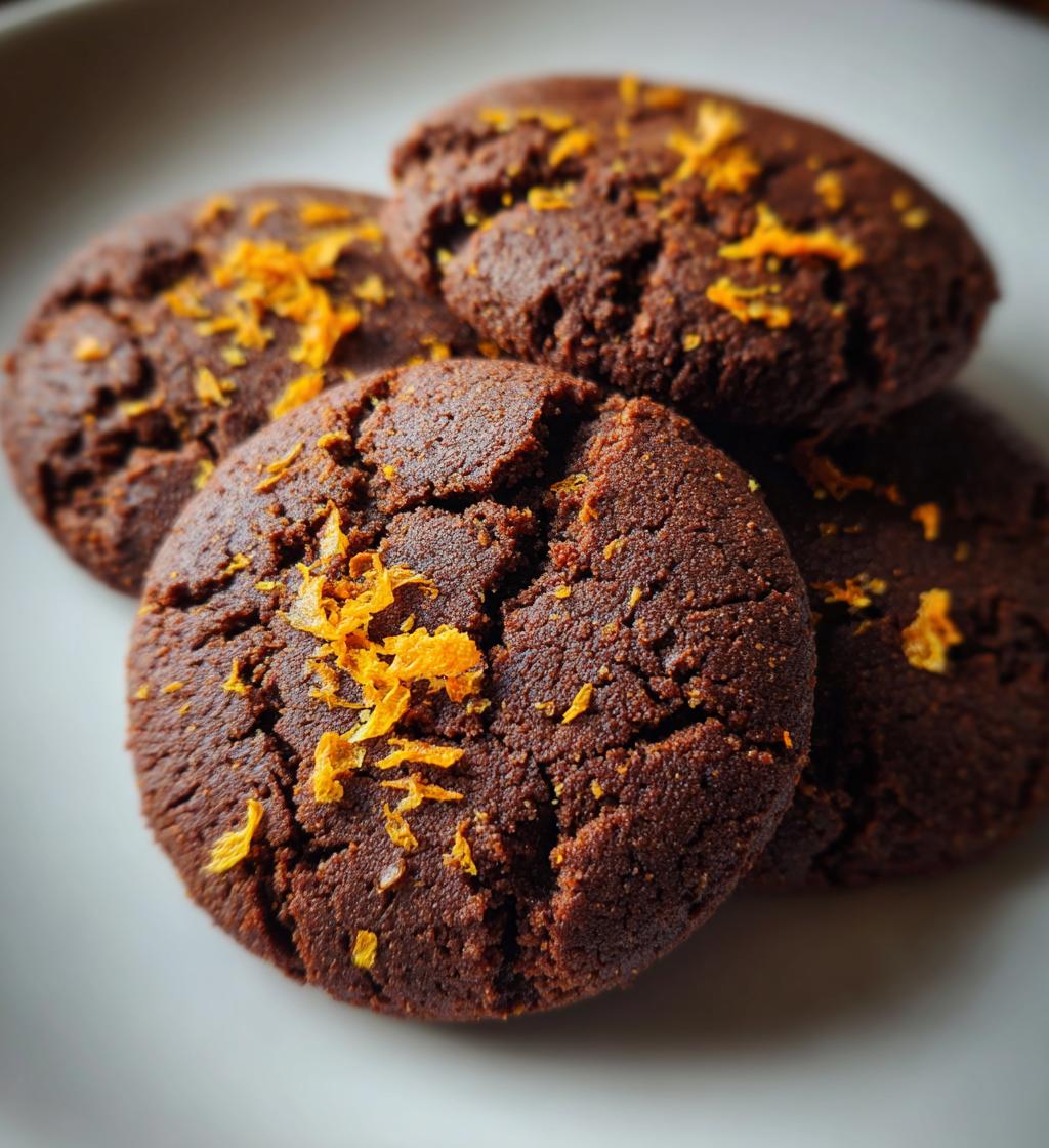 chocolate orange shortbread cookies - detail 1
