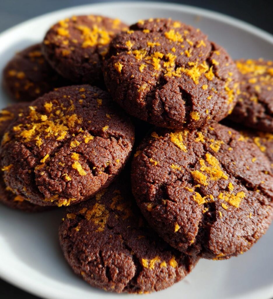 chocolate orange shortbread cookies