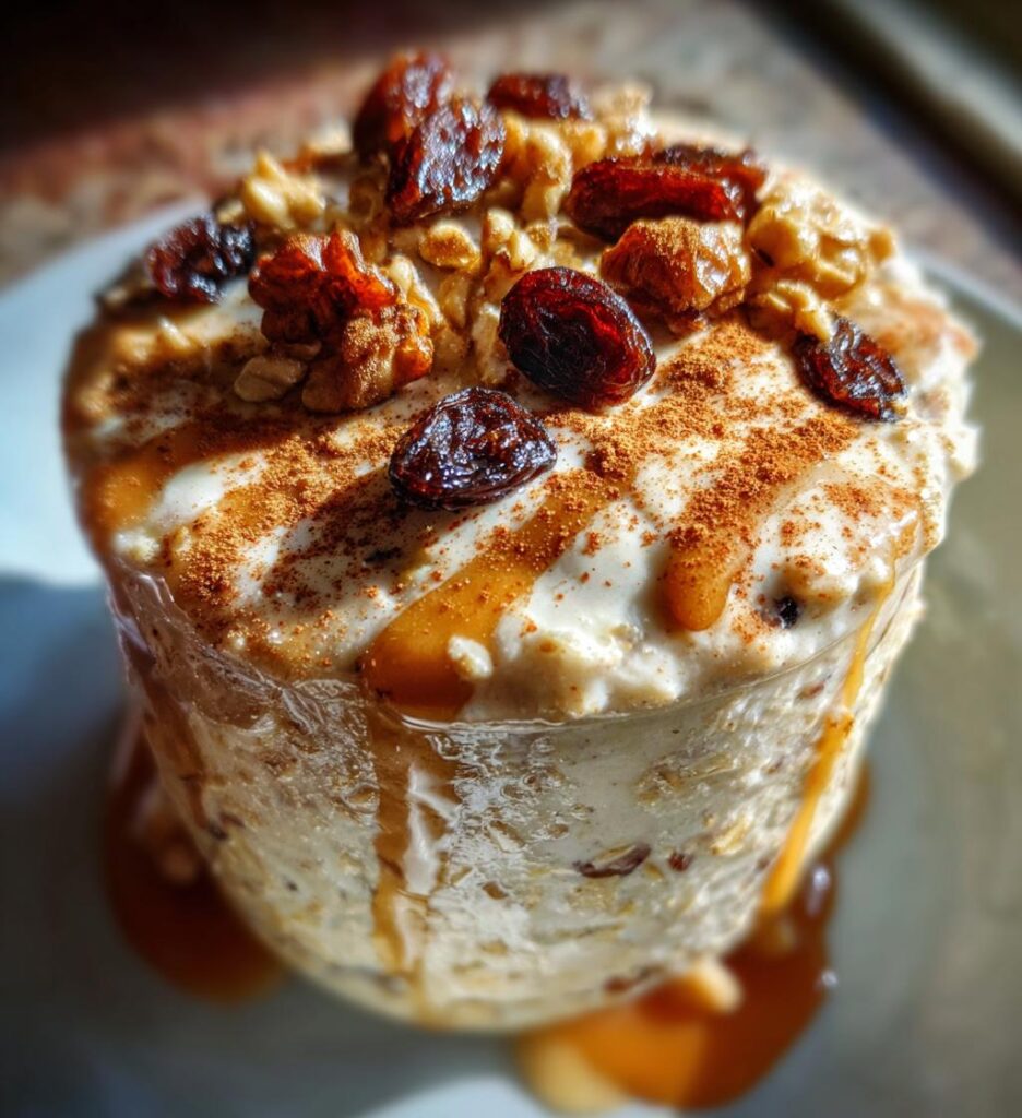 cinnamon roll overnight oats