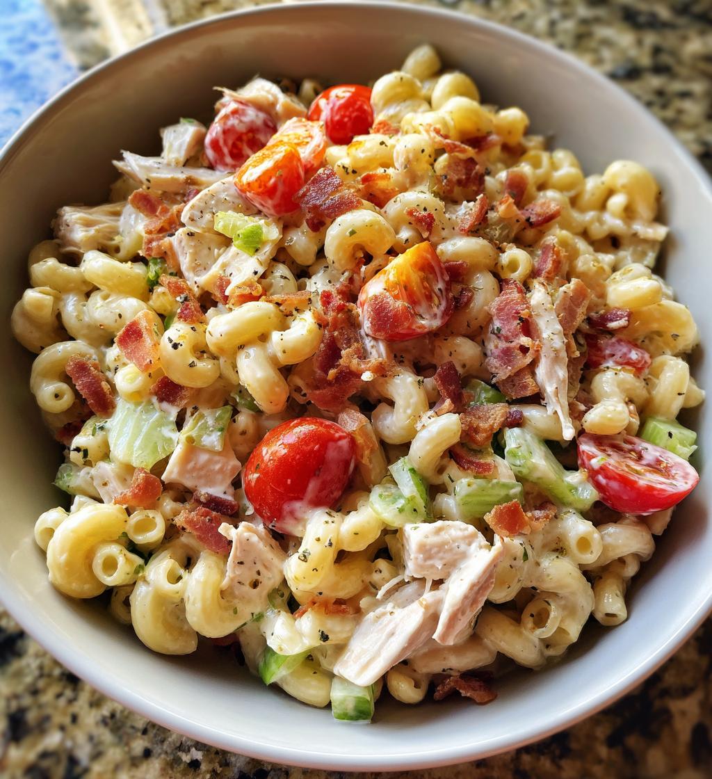 club sandwich pasta salad - detail 1