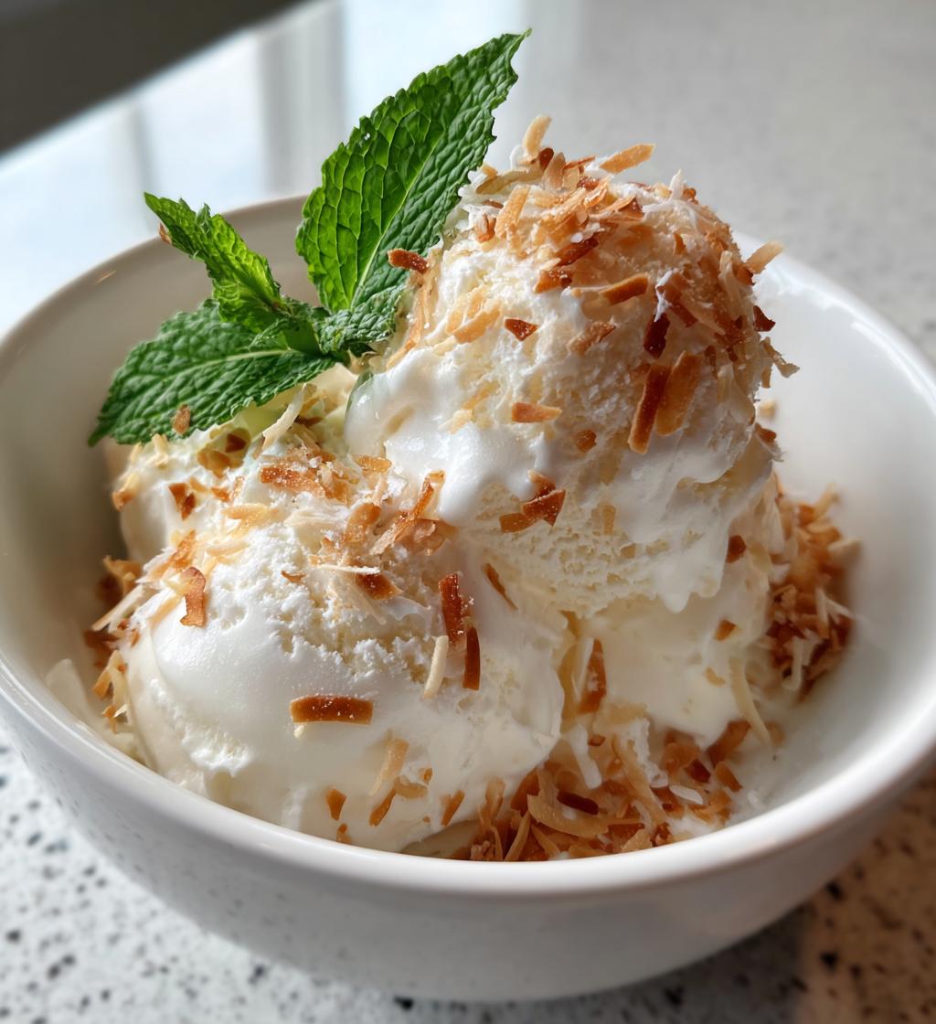 coconut milk ice cream - detail 1
