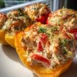 crab and shrimp stuffed bell peppers
