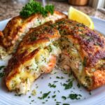crab and shrimp stuffed salmon