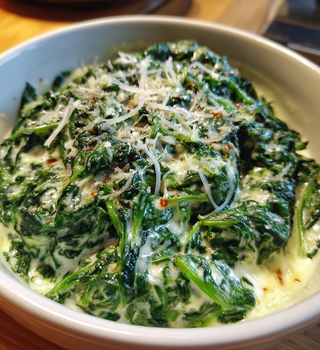 creamed spinach - detail 1