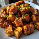 crispy honey garlic tofu
