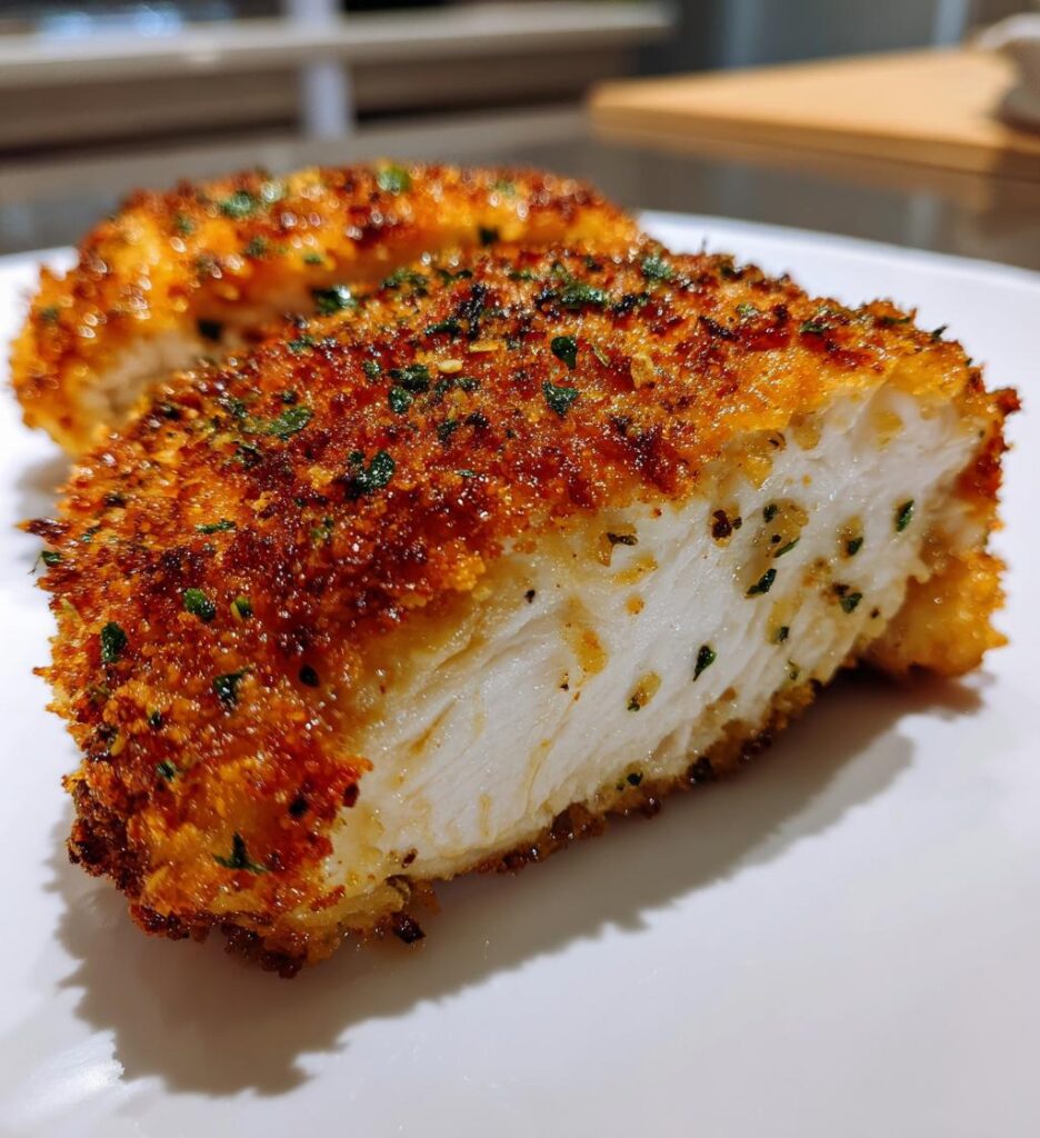 crispy oven baked chicken fillet
