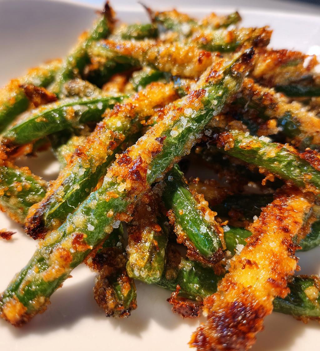 crispy parmesan air fryer green beans