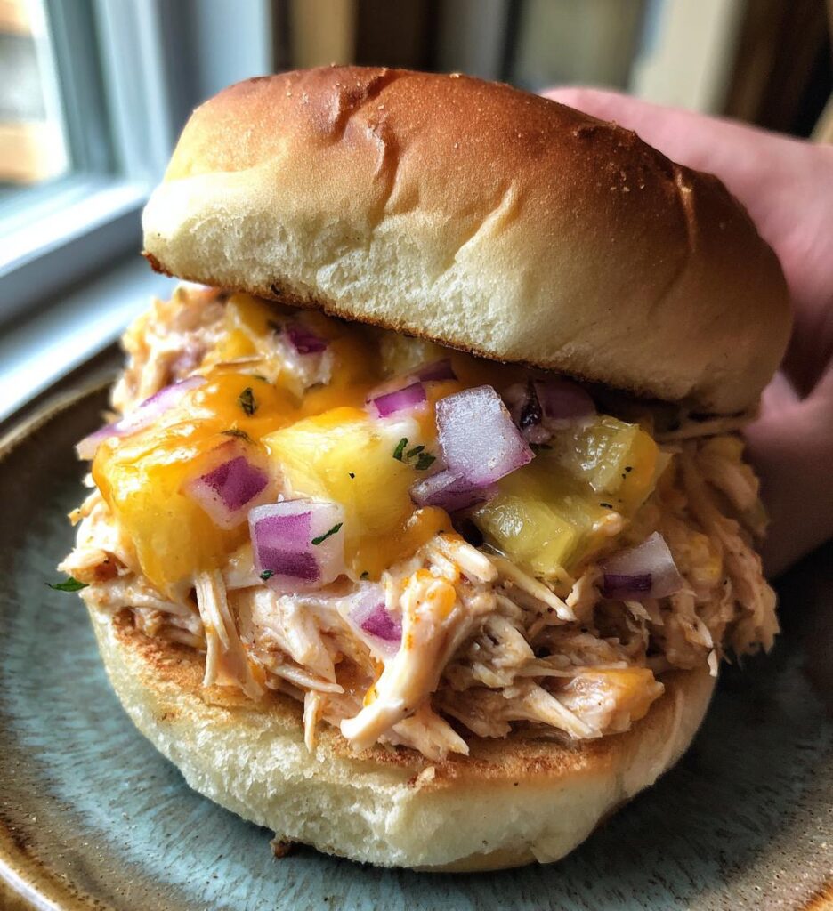 crock pot hawaiian chicken sandwiches